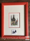 Artwork - framed & matted print signed artwork #6/20, 5.75