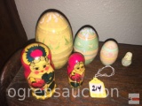 Collectibles - Russian stack dolls and eggs