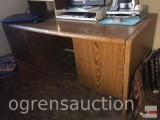 Furniture - office desk, 5 drawer, wood