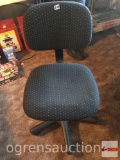 Furniture - Office task chair, 5 star wheeled base, polka dot upholstered, blue