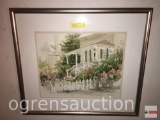 Artwork - Watercolor by Iona Hepper, Garden House, framed & matted, 31