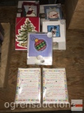 Cards - 7 boxed card sets - Snowman, Tree photo cards, Ornament and 2 dog Blank cards