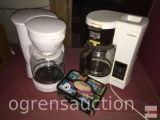 2 coffee makers and misc. filters