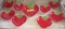 Strawberry Dishes - 9 pcs. - serving bowl, 4 sm. bowls and 4 sm. plates