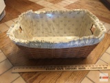 Longaberger Baskets - Handwoven, Dresden, Ohio, USA 1991, signed with liner and insert protector