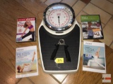 Scale - Seca made in Germany 1-320# weigh scale and 4 new exercise CD's, 3 Yoga, 1 Pilates
