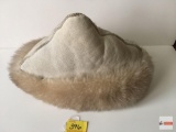 Hat - fur lined leather hat