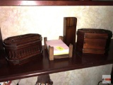 Desk accessories - 4 wooden organizers, paper holders etc. 7