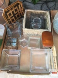 Planters - misc. glass and pottery
