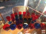 Patio ware - acrylic colorful glasses, stems and dessert bowls