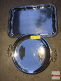 2 metal serving trays - Kromex 16