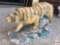 Yard & Garden Statuary - Cement Tiger, hand painted, 18