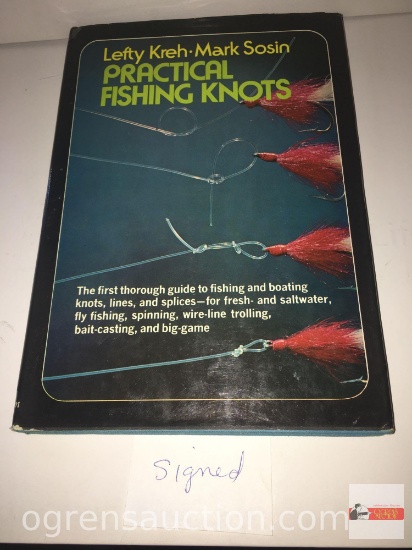 Books - Fishing - Signed by author Mark Sosin, 1972 "Practical Fishing Knots" by Lefty Kreh & Mark