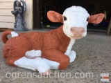 Yard & Garden Statuary - Cement Hereford calf, hand painted, 22