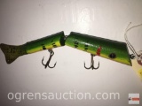 Fishing - Lures - Yellow/ green/orange lure w/applied eyes 8