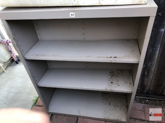 Storage - metal shelf unit, 2 adjustable shelves, 48"hx13"dx36"w