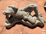 Yard & Garden - cement frog statuary, lounging 14