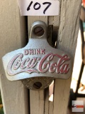 Collectibles - Coca Cola bottle opener, wall mount, Starr