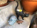 Yard & Garden - 3 items, cast iron black cat 8