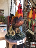 Yard & Garden - wind chime, rooster w/ batt.op lighted ball, 31