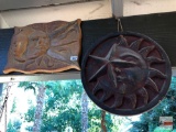 Yard & Garden - 2 wall plaques, sun motif, 12