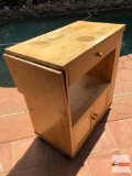 Furniture - Island cart, 1 drawer, 2 doors, wine rack, drop side 36