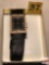 Jewelry - Vintage men's wrist watch, Belair quartz, leather band