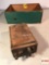 Vintage Ford battery, dovetailed and vintage dovetailed box