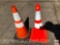 Safety cones, 2 w/reflector tape, 28