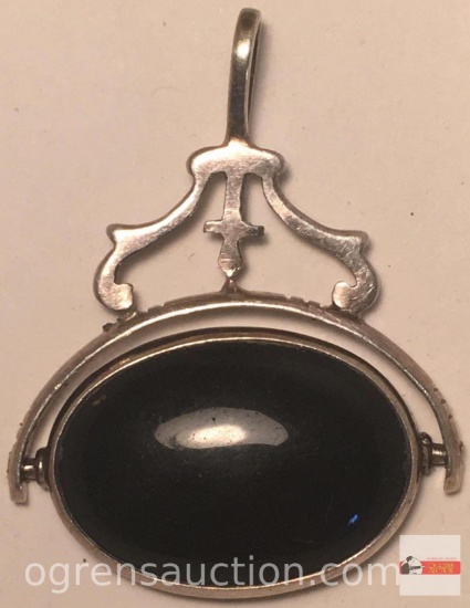 Jewelry - Pendant, black stone, as is