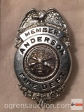 Badge - Member Anderson Fire Dept. 2.25