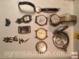 Jewelry - misc. wrist watches, parts, dials, case etc.