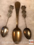 Spoons - 3 ornate vinage spoons