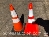 Safety cones, 2 w/reflector tape, 28