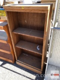 Oak bookcase cabinet, adjustable shelves, 24