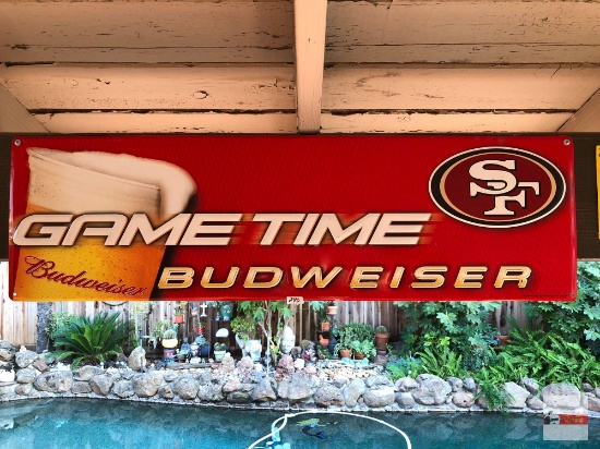 Sign - tin decor sign, Budweiser Game time, San Francisco, 39"wx11.5"h, 2003