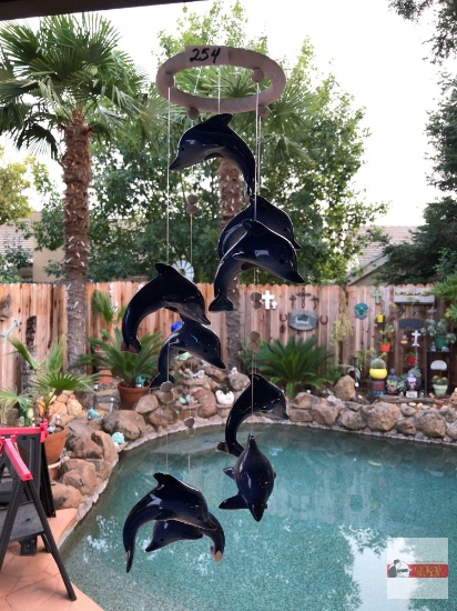 Wind Chimes - ceramic porcelain dolphins
