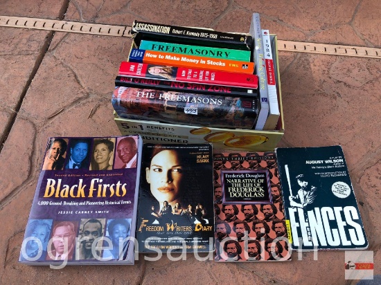 Books - 12 - Black Firsts, Freedom Writers, Freemasons, JFK, George Orwell 1984