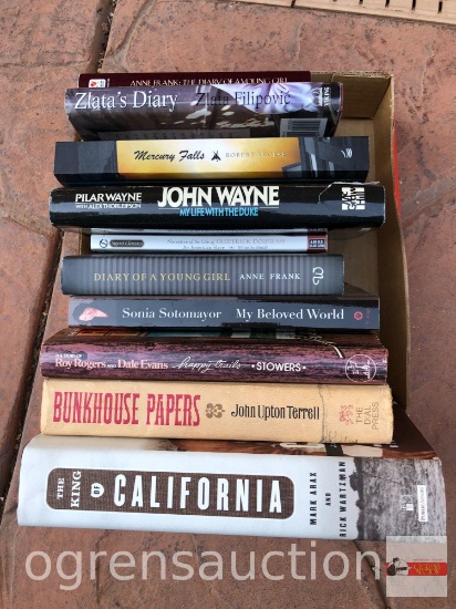 Books - 10 - The King of California, Anne Frank, Roy Rogers, John Wayne etc.