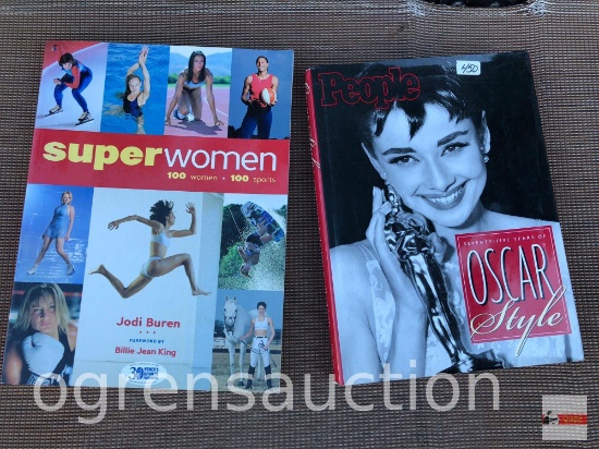 Books - 2 - People 75 yrs of Oscar Style & Super Women, 100 women, 100 sports