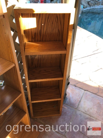 Storage Shelf - Oak, 3 adjustable shelves, 11.25"wx6"dx36"h
