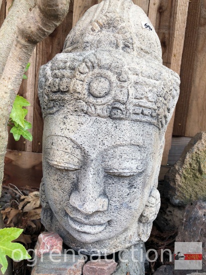 Yard & Garden - Eastern goddess statue, cement 19"h