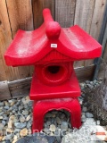 Yard & Garden - Lg. cement pagoda, red, 27