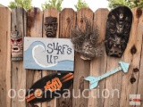 Yard & Garden - 7 items - 4 Tiki masks, 6