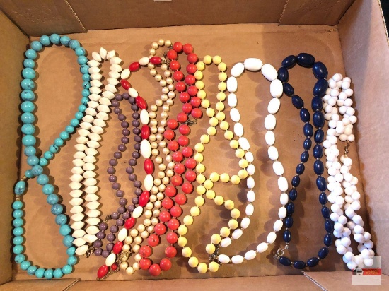 Jewelry - Necklaces, 10, period plastic costume necklaces