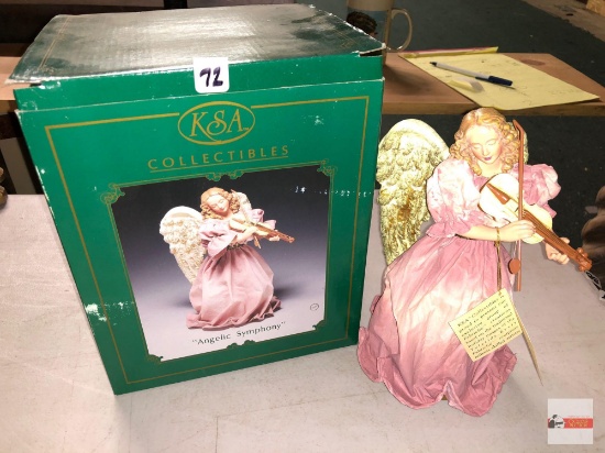 Collectible - KSA Fabriche angel, handpainted, 9"h, orig. box