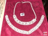 Jewelry - necklaces, 2 vintage rhinestone
