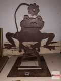 Decor - laser cut metal jumping frog, 14