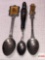 Collector Spoons - 3, Disneyland, Santa, Rooster