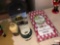 Holiday Decor - Christmas - Winter candle jar, pinecone soap dispenser, pkg 6 bubblewrap wine bags